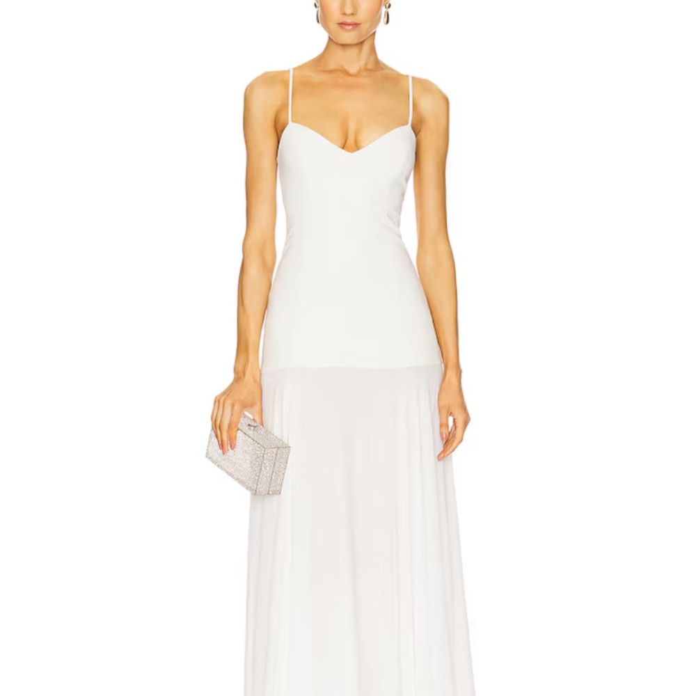 Lovers + Friends White Spaghetti-Strap Maxi Dress